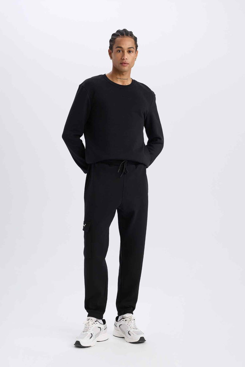 DeFacto Black Man DeFactoFit NBA Brooklyn Nets Standard Fit Scuba Fabric Sports Joggers Casual - Image 1
